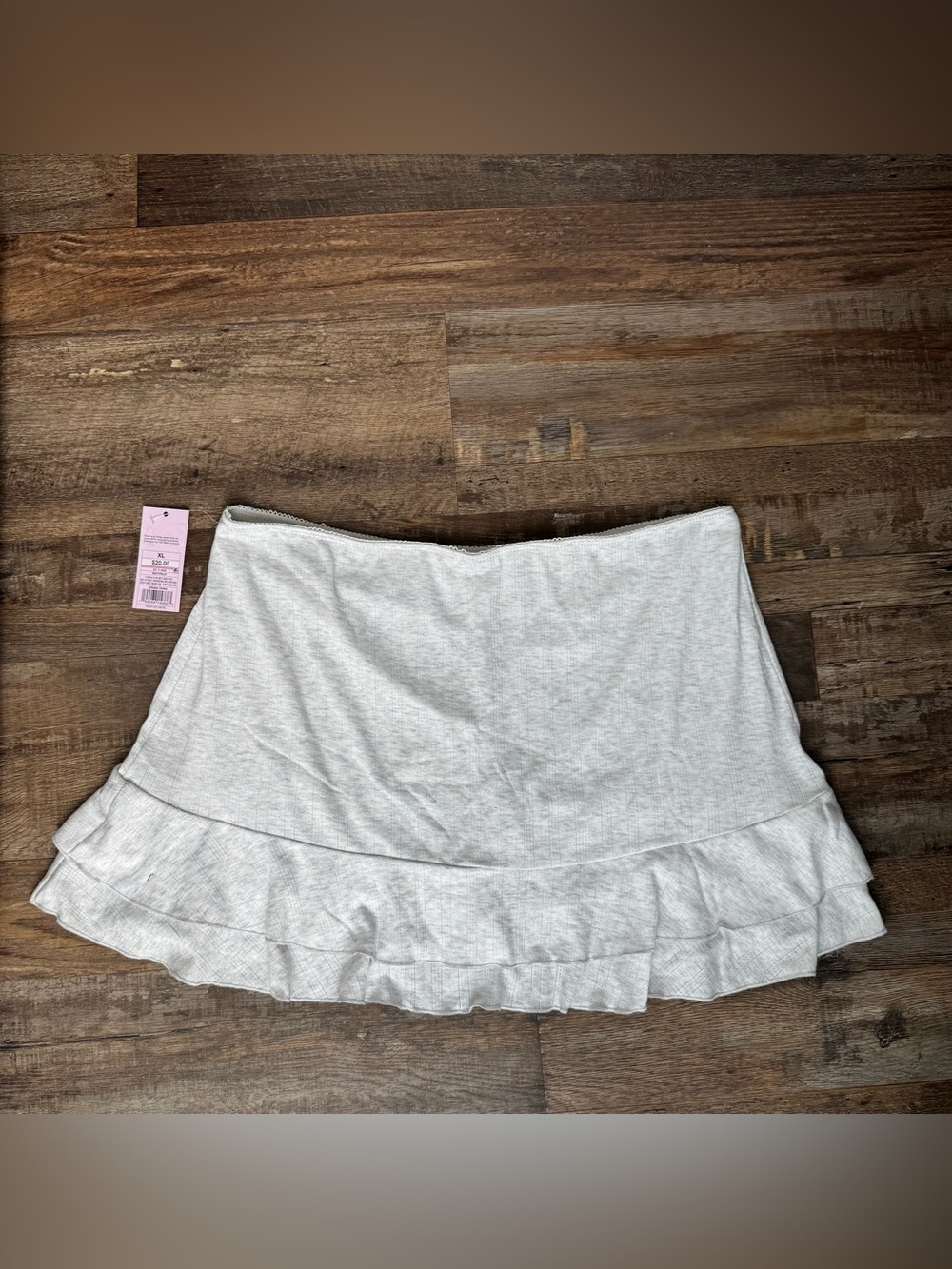 Universal Thread Light Gray Ruffle-Hem Mini Skort - Picture 6 of 6